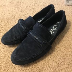 Navy loafers